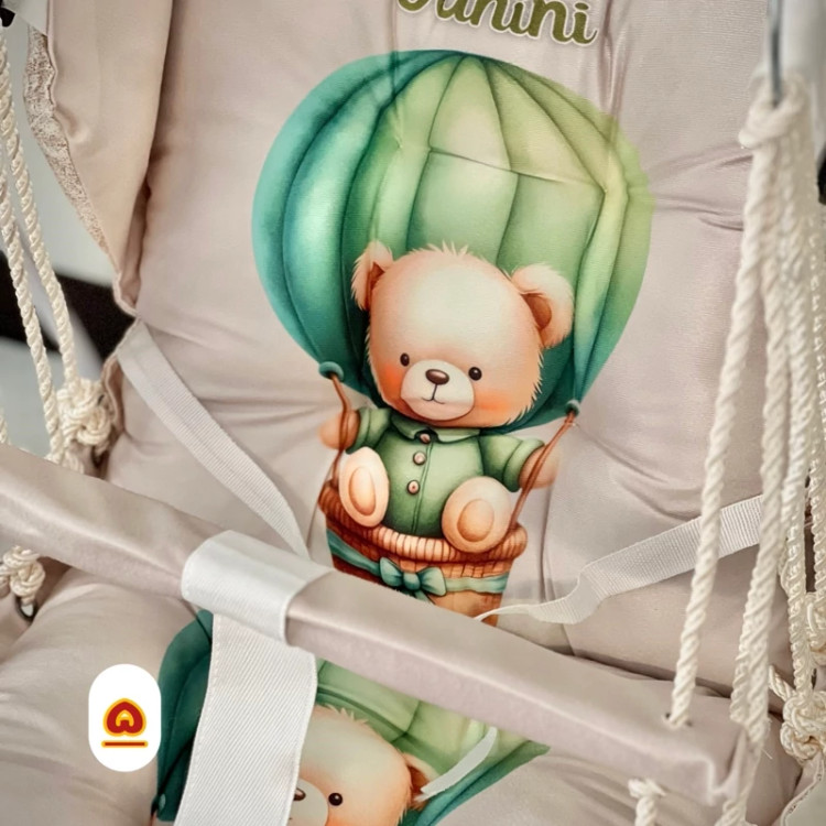 تاب مخمل 12 طنابه و پایه تاب - تصویر محصول