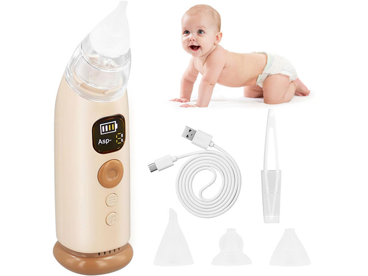 پوآر برقی بینی نوزاد و کودک شارژی موزیکال و چراغ دار پایه دار - تصویر محصول