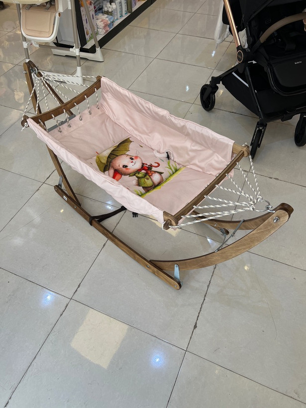 گهواره سنتی و ننو نوزاد تاشو برند دانینی مدل خرسی