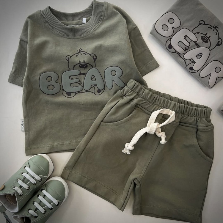 ست تیشرت شلوارک توپولی مدل BEAR