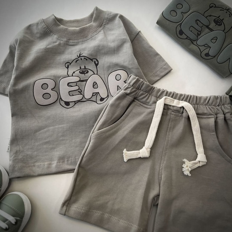 ست تیشرت شلوارک توپولی مدل BEAR