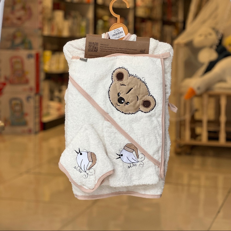 ست حوله نوزاد 5 تکه طرح خرس و گنجشک مادرکر Mothercare